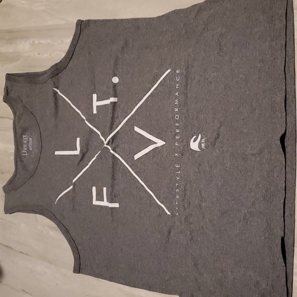 Men’s LVFT grey & white tank top - Picture 1 of 5